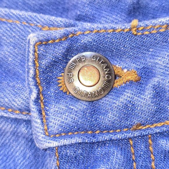 VTG PS Gitano Jeans Womens 14 Regular Blue Relaxed High Rise Tapered 100% Cotton - Picture 7 of 14